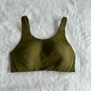 Athleta Advance Sprint Bra 34C Olive Green